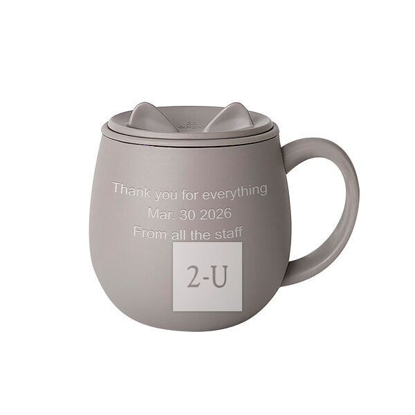 貓咪馬剋杯 灰褐色