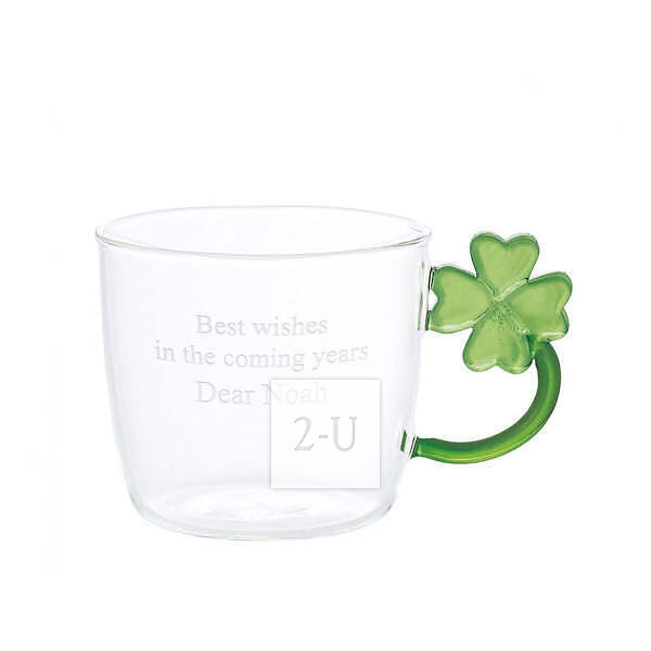 花朵耐熱玻璃杯 倖運草