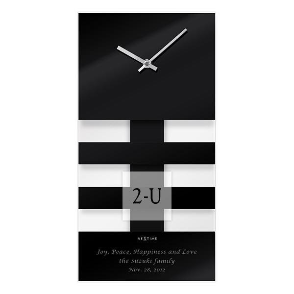 簡約線條掛壁鬧鐘 黑色