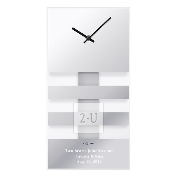 簡約線條掛壁鬧鐘 銀色