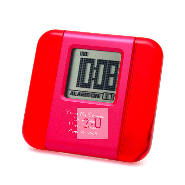 紅色樹脂液晶小鬧鐘