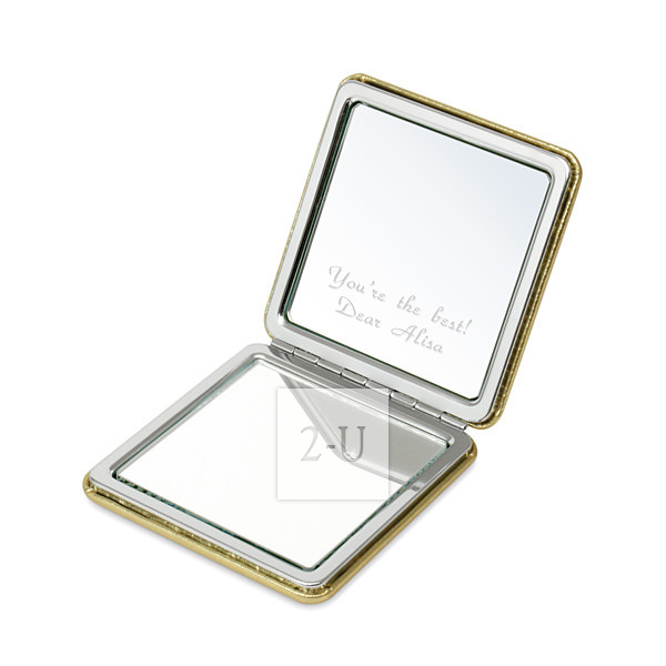 炫綵金色方形化妝鏡