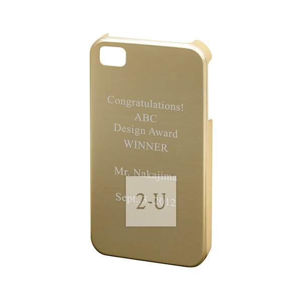 iPhone 4/4S 手機殼 diy 鋁機身外殼 香檳金色