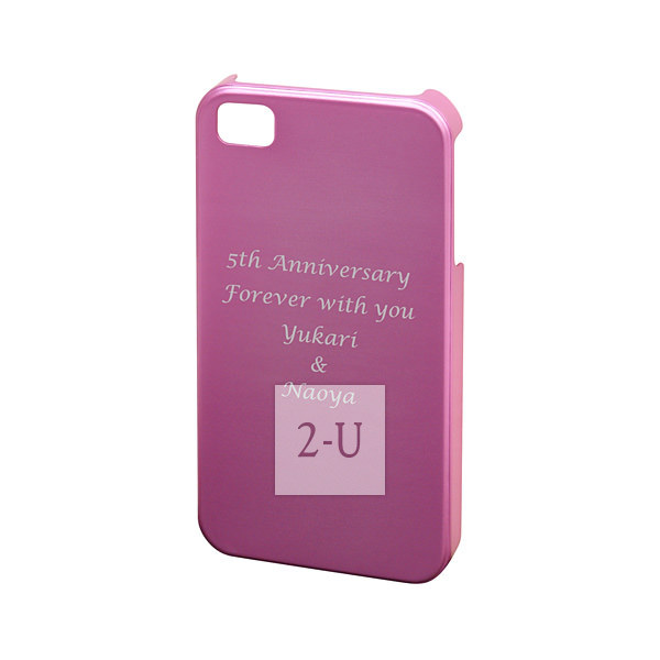 iPhone 4/4S 手機殼 diy 鋁機身外殼 桃紅色