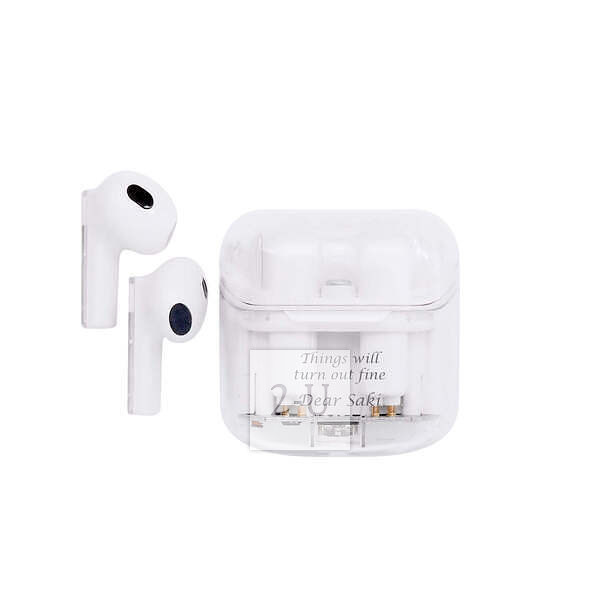 透明殼無線藍牙耳機 白色