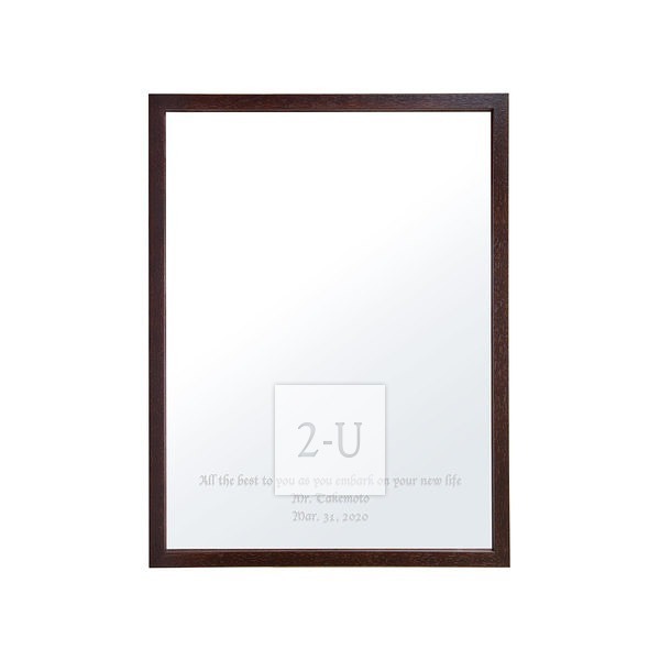 帶磁鐵鏡子 棕色長方形