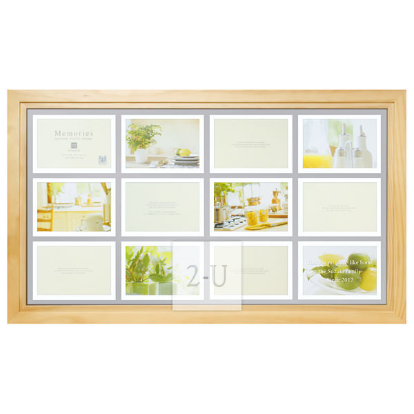 日本珍藏簡約係列木製大相框 自然原木色12張照片