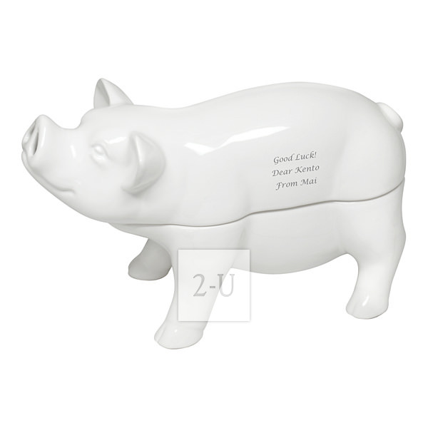 reac Japan 陶瓷小豬香熏爐槃香蚊香器 白色